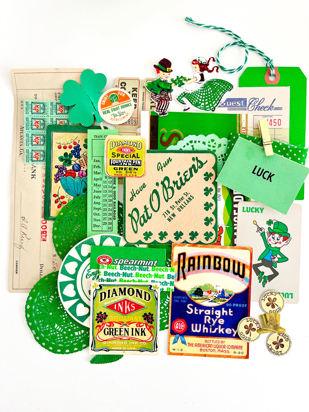 Deluxe St. Patrick’s Day curated ephemera kit