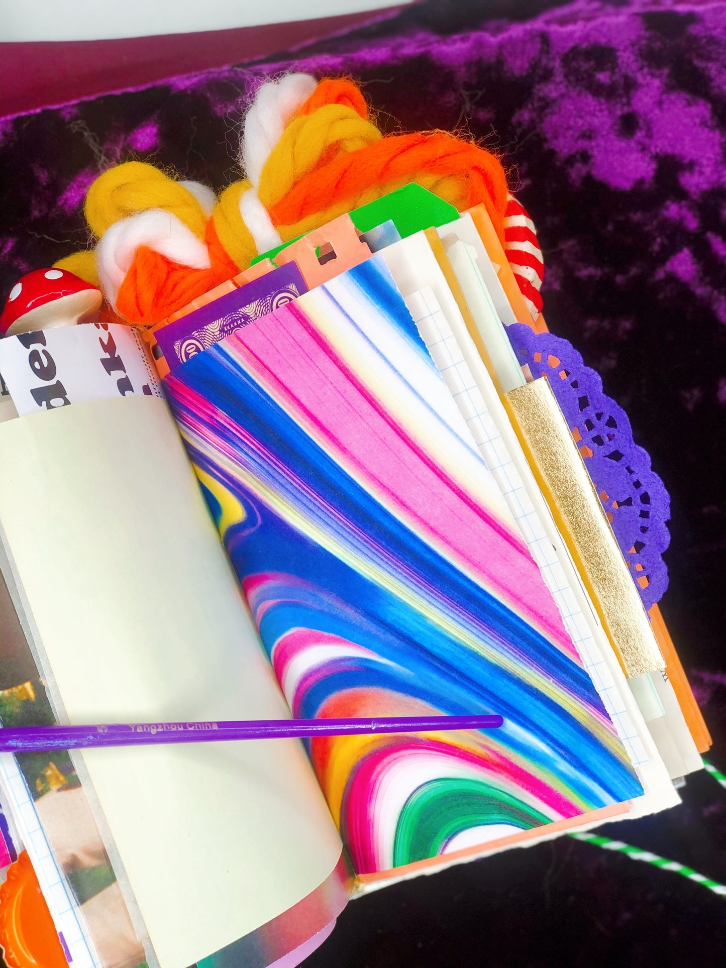 Vintage handmade Willy Wonka movie cover journal