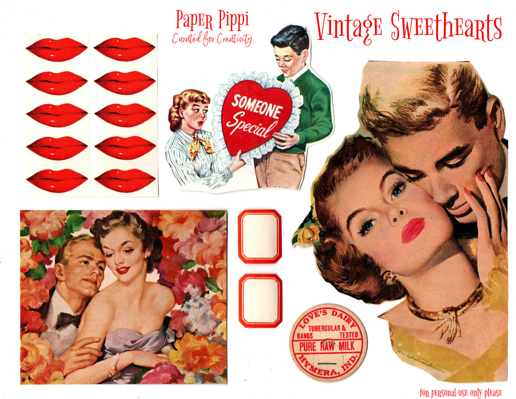 Vintage Sweethearts Valentine ephemera collection