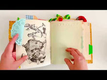 Load and play video in Gallery viewer, Wizard of Oz vintage Little Golden Book handmade journal
